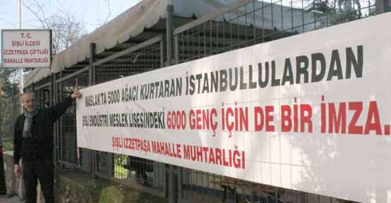 Şişli Meslek Lisesi için imza kampanyası