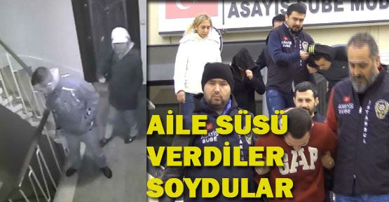 Aile kılığındaki hırsızlar kamerada