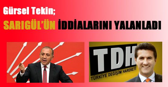 Tekin; “Sarıgül şu anda muhatabımız değil''