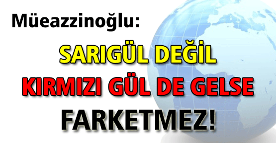 Müezzinoğlu: "Sarıgül değil kırmızı gül de gelse fark etmez"