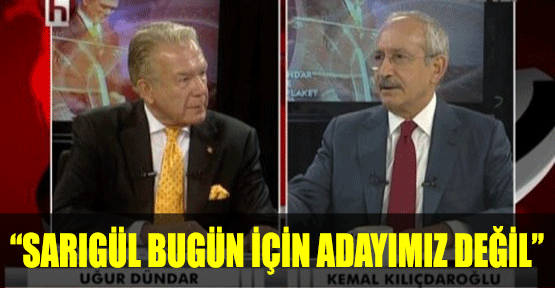 “Sarıgül bugün için adayımız değil“