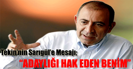 Tekin'in Sarıgül'e Mesajı