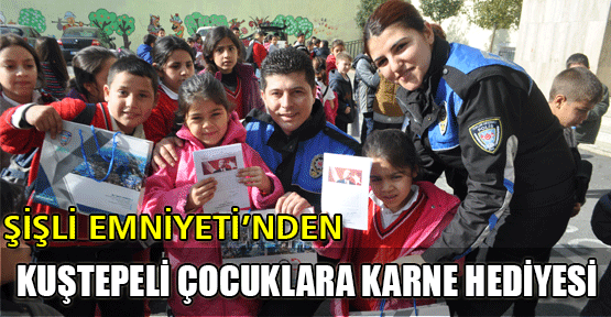 Kuştepeli çocuklara karne hediyesi