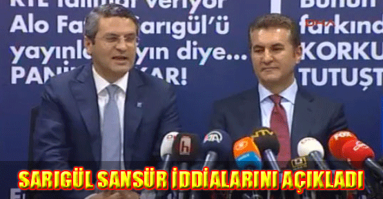 Sarıgül sansür iddialarını açıkladı