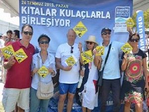 İnönü yüzme yarışına katıldı
