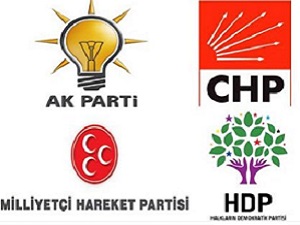 Ak Parti, CHP, MHP ve HDP'nin İstanbul Milletvekili adaylarının listeleri
