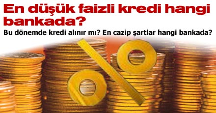 En düşük faizli kredi hangi bankada?